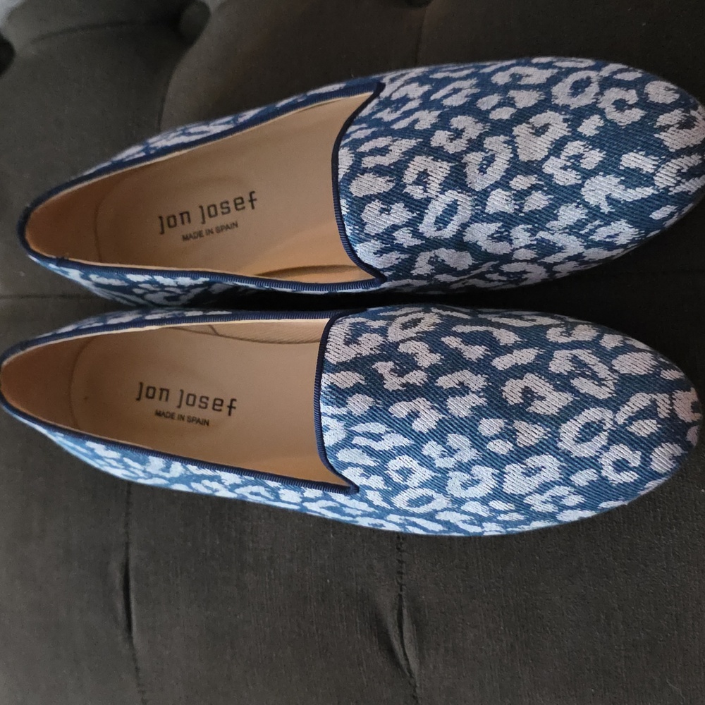 Jon Josef Blue and White Women's Loafers